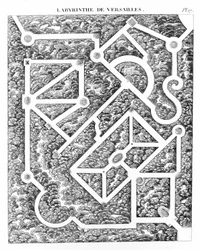 Labirynt Wersalski wg „Eseju o kompozycji i ornamentyce ogrodów” p. Boitarda. Paryż 1823.