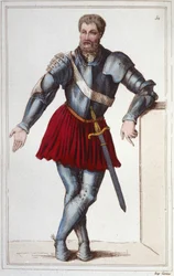 Rycerz Bayard (1475-1524) grawerujący 1830
