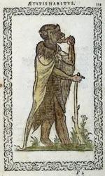 Stojący monge - w „Habits et effigies” Jeana Sulperiusa
