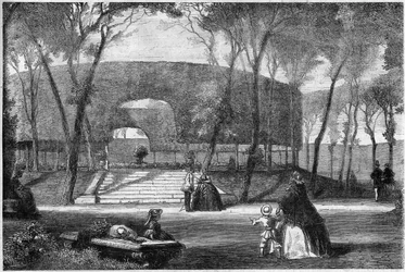 Park Sceaux na wiosnę - Grawerowanie w „” Le Journal Illustrie””