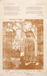 Les Bretonnes (The Breton Women) (drzeworyt)