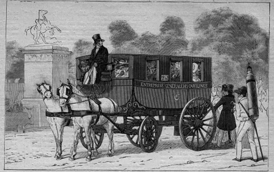 Les Omnibus de Paris w XIX wieku: Karolina - rycina z 1892 r.