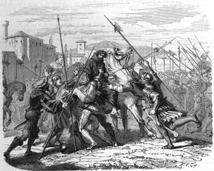 Ludovico il Moro wzięty do niewoli (1500).