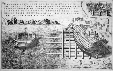 Maszyna do wodowania statków w XVI wieku - wyd. 1578