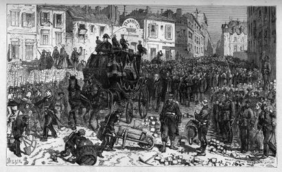 Marzec 1871: pogrzeb Charlesa Hugo, syna Victora - grawerowanie z „” L