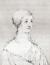 Marie-Madeleine Pioche de La Vergne, hrabina de La Fayette, ok. 1634–1693, z Historic Gallery of Portraits and Paintings, opublikowanej w 1808 r.