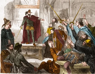 Posiedzenie Komitetu Szesnastego (16) w 1588 r. (Rada Reprezentantów Szesnastu Powiatów Paryskich) Komitet Powstańczy utworzony w Paryżu w okresie Ligi.