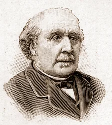 Członkowie Akademii Francuskiej w 1895 r.: portret Alberta, księcia Broglie (1821-1901), francuskiego historyka i polityka.