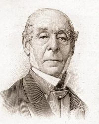Członkowie Akademii Francaise w 1895: portret Ernesta Legouve (1807-1903), francuskiego powieściopisarza, poety, dramaturga i eseisty.