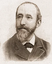 Członkowie Akademii Francuskiej w 1895 r.: portret Julesa Claretie (1840-1913), francuskiego powieściopisarza, dramaturga i krytyka.