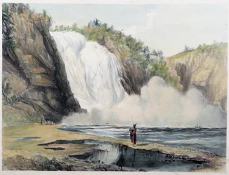 Montmorency Falls, Kanada - w „Szkicach Shytha w Kanadzie” Coke Smyth, Londyn