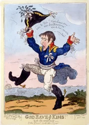 Pieśń Napoleona 1er „”Vive le roi”” na nadejście Ludwika XVIII – w „”Napoleon 1er””, zbiór karykatur