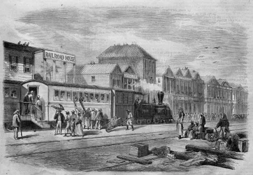 Nowa Granada (dzisiejsza Kolumbia): Aspinwall Railway, punkt początkowy z transistmicznego do Przesmyku Panamskiego. w „Ilustrowanym Wszechświecie”, 7.04.1866.