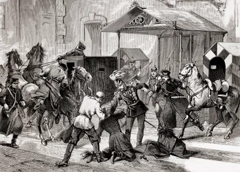 Nihilizm w Rosji - Próba zamachu na adiutanta, generała Lorisa Melikoffa (Loris-Melikoff), przed drzwiami jego hotelu przy Wielkiej Moskaia w 1880 roku - Rosyjski ruch nihilistyczny w XIX wieku: próba zamachu na hrabiego L