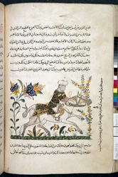Nihāyat al-suʾl wa-al-umnīyah fi taʿlīm al-furūsīyah, Add MS 18866, f.122v, c.1371 (tusz i pigment na papierze)
