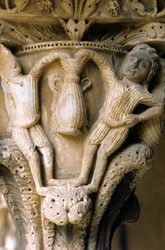 Sztuka normańska w Monreale (Sycylia): stolice Cloitre des Benedictins.