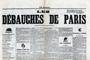 Jedna z gazet „Les debauches de Paris”, koniec XIX wieku.