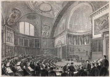 Otwarcie sesji Senatu i przyjęcie generała Charlesa Cousina Montaubana (1796-1878), wicehrabiego de la Gueronniere et de Forcade, 2 grudnia