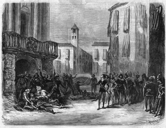 Opera „Romeo i Julia”” Julesa Barbiera (1825-1901) i Michela Carre (1821-1872). Muzyka Charlesa Gounoda (1818-1893). Zagraj w teatrze operowym w Paryżu. Grawerowanie w „Wspaniałym Wszechświecie”