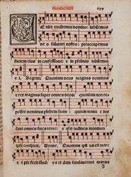 Strona księgi liturgicznej „Księga kapłańska” autorstwa Castellini
