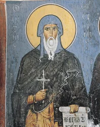 Obrazy św. Antoniego, kościół Panagia Ties Asinou, Nikitart, Cypr