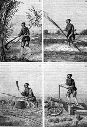 Produkcja papieru w Chinach w „”Cuda przemysłu”” Louis Figuier, Paryż