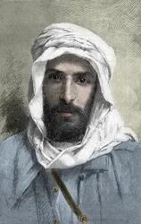 Pierre Paul Francois Camille Savorgnan de Brazza (1852-1905) Francuski odkrywca w Afryce _ Portret Pietro Paolo Savorgnan di Brazza lub Pierre Paul Francois Camille Savorgnan de Brazza po francusku (1852-1905) Generalny gubernator Kongo francais około 1882