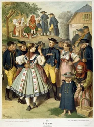 Popularny bal w Czechach około 1870