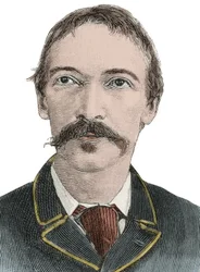 Portret Robert Louis Stevenson (1850-1894) - brytyjski pisarz