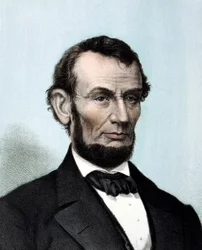 Portret Abrahama Lincolna (1809 - 1865), 16. prezydenta Stanów Zjednoczonych.