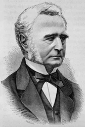 Portret admirała Fourichona. Grawerowanie z XIX wieku.