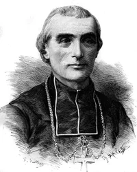 Portret Adolphe Perraud (1828-1906), francuskiego duchownego i akademika. Grawer w „”Le Monde Illustré””n°1316 z dnia 17 czerwca 1882 r.