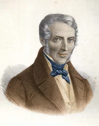 Portret Alessandro Manzoniego, włoskiego pisarza (1785 - 1873)