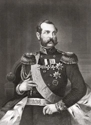 Portret Aleksandra II Nikołajewicza (1818 - 1881), cesarza Rosji.