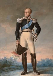 Portret Aleksandra I Ruskiego, ok. 1930 r. 1819 - Akwarela - Portret stopy Aleksandra I, cara Rosji (1777-1825)”” Anonimowa akwarela