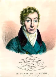 Portret Aleksandra Ludwika Józefa, hrabiego Laborde (1774-1842) Francuski archeolog i polityk. Rycina XIX-wiecznej kolekcji prywatnej