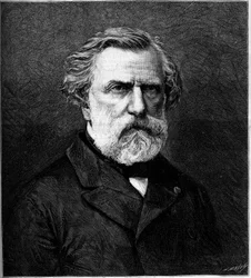 Portret Ambroise Thomasa (1811-1896), francuskiego kompozytora. Grawer w „”Le Monde Illustré””n°1308 z 22 kwietnia 1882 r.