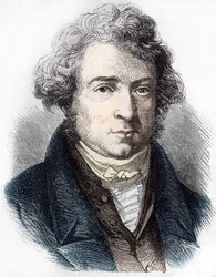 Portret André Marie Ampère (1775 - 1836) francuskiego fizyka.