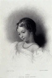 Portret Augusty Ady Byron (1815-1852), która została Anną Lovelace, córką poety George
