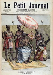 Portret Behanzina (1844-1900), króla Dahomeju (Benin) - w „Le Petite Journal” z 23.04.1892