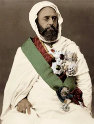 Portret Ben Mahi Ed Din Abd El Kader (Abd El-Kader) (1808-1883) Emir Algierczyk