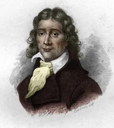 Portret Camille Desmoulins (1760-1794), francuskiego publicysty i polityka, rycina z XIX wieku