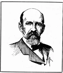 Portret kapitana Joshuy Slocuma (1844-1909), który odbył pierwszą światową żeglugę w 1895 roku. Rycina XIX wieku