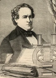 Portret Charlesa Antona (1797-1867), amerykańskiego profesora. Grawerowanie w „Ilustrowanych wiadomościach londyńskich” z 23 stycznia 1858 r.