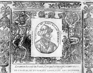 Portret Karola IV Le Bela, króla Francji w latach 1322-1328.