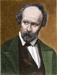 Portret Christiana Friedricha Hebbela (1813-1863) niemieckiego poety i dramaturga
