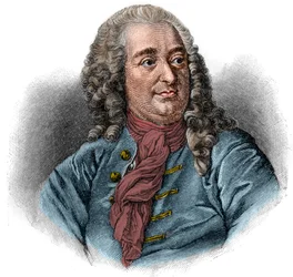 Portret Christiana von Wolffa lub Christiana von Wolfa Niemiecki prawnik, matematyk i filozof (1679-1754). Rytownictwo.