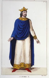 Portret Clothaire II (584-628), króla Neustrii i króla Franków.