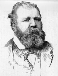 Portret dyrygenta Julesa Pasdeloupa (1819-1887).