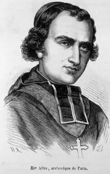 Portret Denys Auguste Affre (1793-1848), archaiczny Paryż.